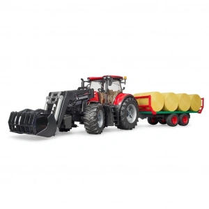 Mey İthalat® Case Optum 300Cvx Kepçeli Traktör Ve Balya Taşıma Römorku BR03198