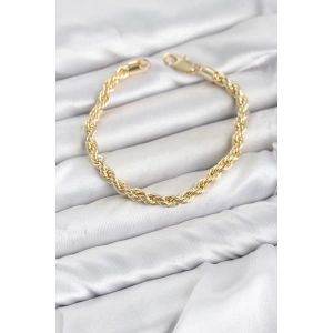 Mey İthalat® CM Burgu Model Gold Renk Pirinç Kadın Bileklik
