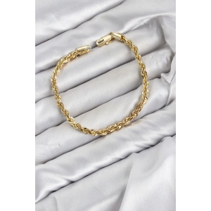 Mey İthalat® CM Singapur Model Zincir Gold Renk Kadın Bileklik