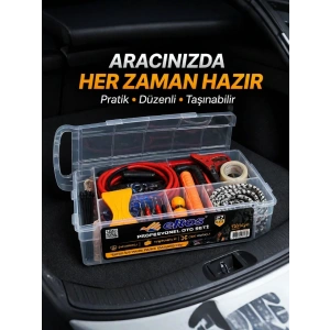 Mey İthalat® Çok Amaçlı 27 Parça Araç Acil Durum Ekipman Seti Düzenli Taşıma Kutulu