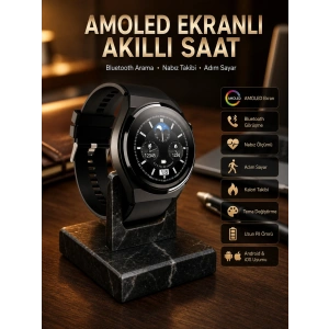 Mey İthalat® Çoklu Kordon Hediyeli Akıllı Saat Çağrı Cevaplama Müzik Dinleme Dokunmatik Ekran