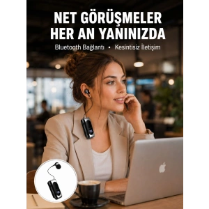 Mey İthalat® Dijital Göstergeli Bluetooth Kulaklık – Klipsli ve Şık Tasarım Yeni Nesil