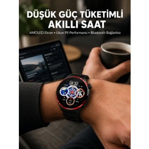 Mey İthalat® Dokunmatik Akıllı Saat Kablosuz Şarj AMOLED Ekran Yeni Nesil