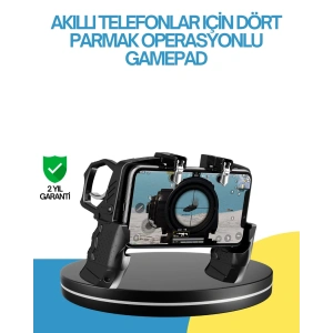 Mey İthalat® Dört Parmak Destekli Mobil Gamepad Tetikli Oyun Kontrolcüsü