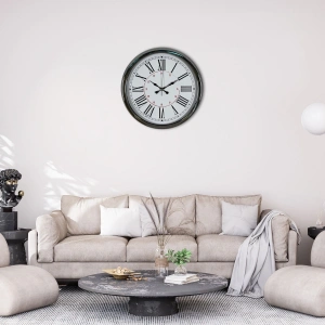 Mey İthalat®  Elegance 40 Cm Krom Metal Duvar Saati