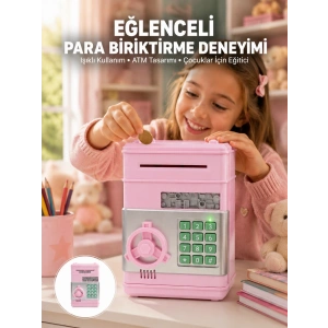 Mey İthalat® Elektronik Şifreli Otomatik Para Yutan Çocuk Kumbarası