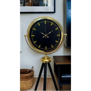 Mey İthalat® Eskitme Tripod Ayaklı Dekoratif Saat