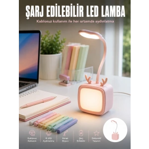 Mey İthalat® Esnek Gövdeli LED Masa Lambası Taşınabilir Gece Aydınlatması