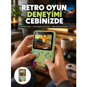Mey İthalat® G5 Game Box Retro Mini Oyun Konsolu – 500 Dahili Oyun Yeni Nesil