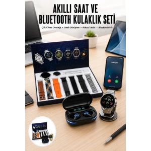 Mey İthalat® Gamer  Seti Bluetooth Kulaklık Ucuz Kaliteli Yeni Nesil Akıllı Saat