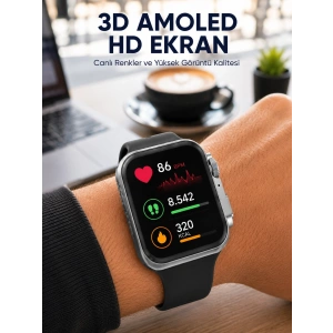 Mey İthalat® Gelişmiş Özellikli Akıllı Saat Dayanıklı Yapı ve AMOLED Ekran Yeni Nesil