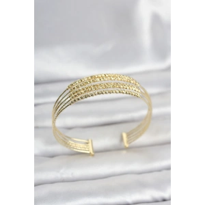Mey İthalat® Gold Renk Pirinç Minimal Dorikalı Kadın Bileklik