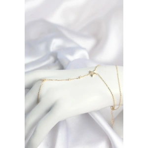 Mey İthalat® Gold Renk Yıldız Model Pirinç Kadın Şahmeran
