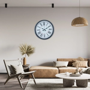 Mey İthalat® Gri Dekoratif 36 Cm Duvar Saati