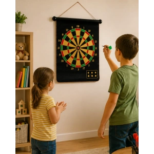 Mey İthalat® Güvenli Manyetik Dart Seti 6 Dart Oklu Eğlenceli Hedef Oyunu