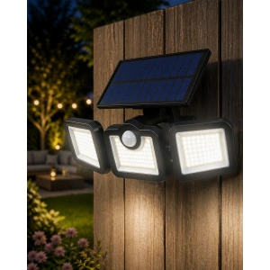 Mey İthalat® Hareket Sensörlü Solar Bahçe Lambası Güçlü LED Duvar Projektörü