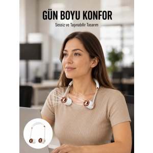 Mey İthalat® Katlanabilir Asılabilir Fan | USB Şarjlı, 3 Vitesli Sessiz Mini Fan Yeni Nesil