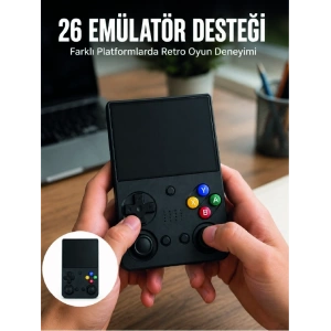 Mey İthalat® LCD Retro Oyun Konsolu TV Bağlantı Destekli Çift Analog Joystick El Tipi Konsol