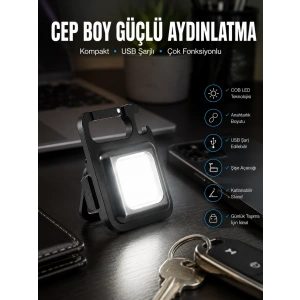 Mey İthalat® Led Işık Acil Durum Işığı Çok Fonksiyonlu Mıknatıs Özelliği