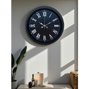 Mey İthalat® Luxury Black 40 Cm Metal Duvar Saati