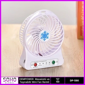 Mey İthalat® MASAÜSTÜ  TAŞINABİLİR 3 KADEMELİ FAN