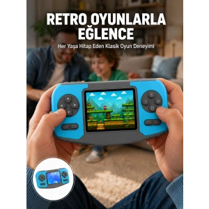 Mey İthalat® Mini Arcade Oyun Konsolu Hafif Taşınabilir Çocuk Hediyelik
