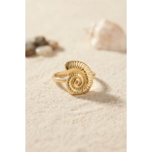 Mey İthalat® Nautilus Tasarım Gold Renk Kadın Yüzük