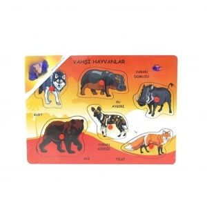 Mey İthalat® ONY-135-136-137 AHŞAP TUTMALI VAHŞİ HAYVANLAR