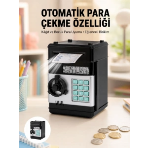 Mey İthalat® Para Kasası Görünümlü Elektronik Şifreli Kumbara