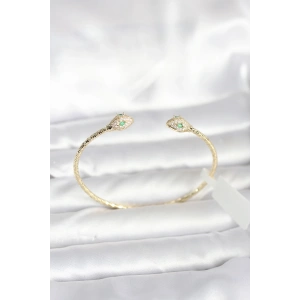 Mey İthalat® Pirinç Gold Renk Yılan Model Bileklik