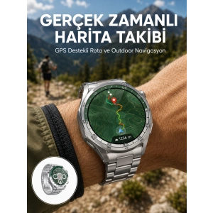 Mey İthalat® Premium Amoled Akıllı Saat GPS Harita Desteği Bluetooth Arama Sağlık Takipli Yeni Nesil