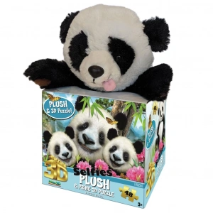 Mey İthalat®  Prime 3D - Panda Pelüş ve Selfie 48 Parça Puzzle 15800