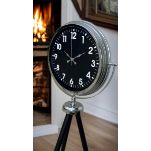 Mey İthalat® Prime Krom Tripod Ayaklı Saat
