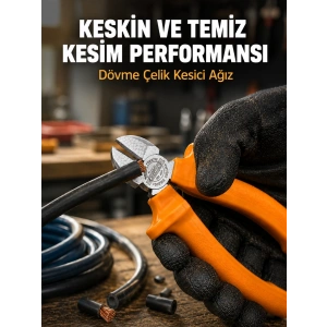 Mey İthalat® Profesyonel Kullanıma Uygun Dövme Çelik Yan Keski
