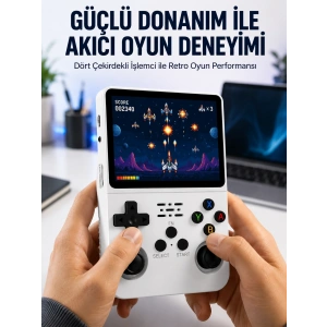Mey İthalat® Retro El Konsolu 64 GB – 15.000 Oyun, Geniş Platform Desteği, 3.5” IPS Ekran Yeni Nesil