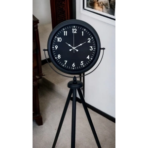 Mey İthalat® Royal Black Tripod Ayaklı Modern Tasarım Saat