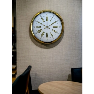 Mey İthalat® Royal Gold 40 Cm Metal Duvar Saati