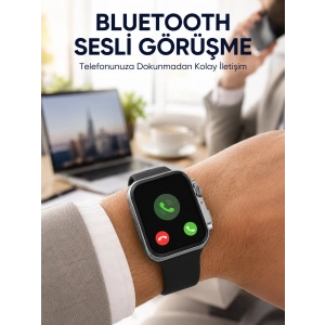 Mey İthalat® RS12 PRO+ Titanyum Kasa Akıllı Saat – Uyku ve Nabız Takibi, Suya Dayanıklı, Bluetooth Arama Yeni Nesil