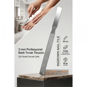 Mey İthalat® Sadece Batık Tırnaklara 2 mm Kalınlık Özel Törpü  - Çift Taraflı Cerrahi Çelik  723302