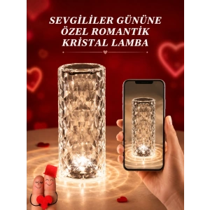 Mey İthalat® Sevgililer Günü İçin Hediye Kristal Lamba Sevgiliye Hediye USB Şarjlı Gece Lambası (Kopya)