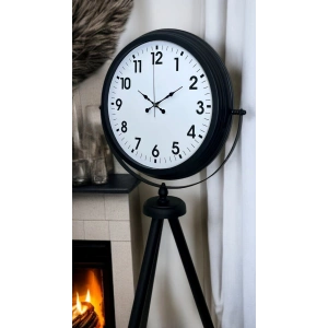 Mey İthalat® Siyah Tripod Ayaklı Dekoratif Saat