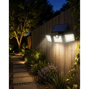 Mey İthalat® Solar LED Projektör Sensörlü Dış Mekan Güvenlik Lambası