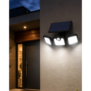 Mey İthalat® Solar Sensörlü LED Projektör Hareket Algılayıcılı Güneş Enerjili Bahçe Lambası Dış Mekan Aydınlatma