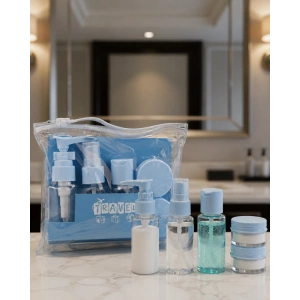Mey İthalat® Taşınabilir 5 Parça Seyahat Kozmetik Seti 30 ml Sızdırmaz