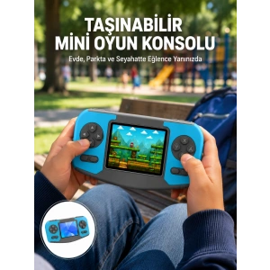Mey İthalat® Taşınabilir Mini Video Oyun Konsolu Ergonomik Tasarım