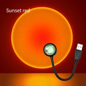 Mey İthalat® Taşınabilir USB Sunset Lamba: Ev ve Araba İçin Ambiyans Işığı