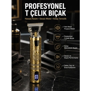 Mey İthalat® Tıraş Makinesi Çizik Tıraş Paslanmaz Çelik Uzun Ömürlü Şarjlı