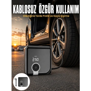 Mey İthalat® Type-C Şarj Girişli Taşınabilir Elektrikli Hava Pompası Yeni Nesil
