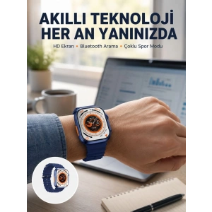 Mey İthalat® Ultra Akıllı Saat 420x480 IPS Ekran Kalp Atış Yeni Nesil