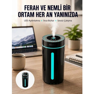 Mey İthalat® Ultrasonik Nemlendirici LED Işıklı Aromaterapi Difüzör Sessiz Çalışma Yeni Nesil